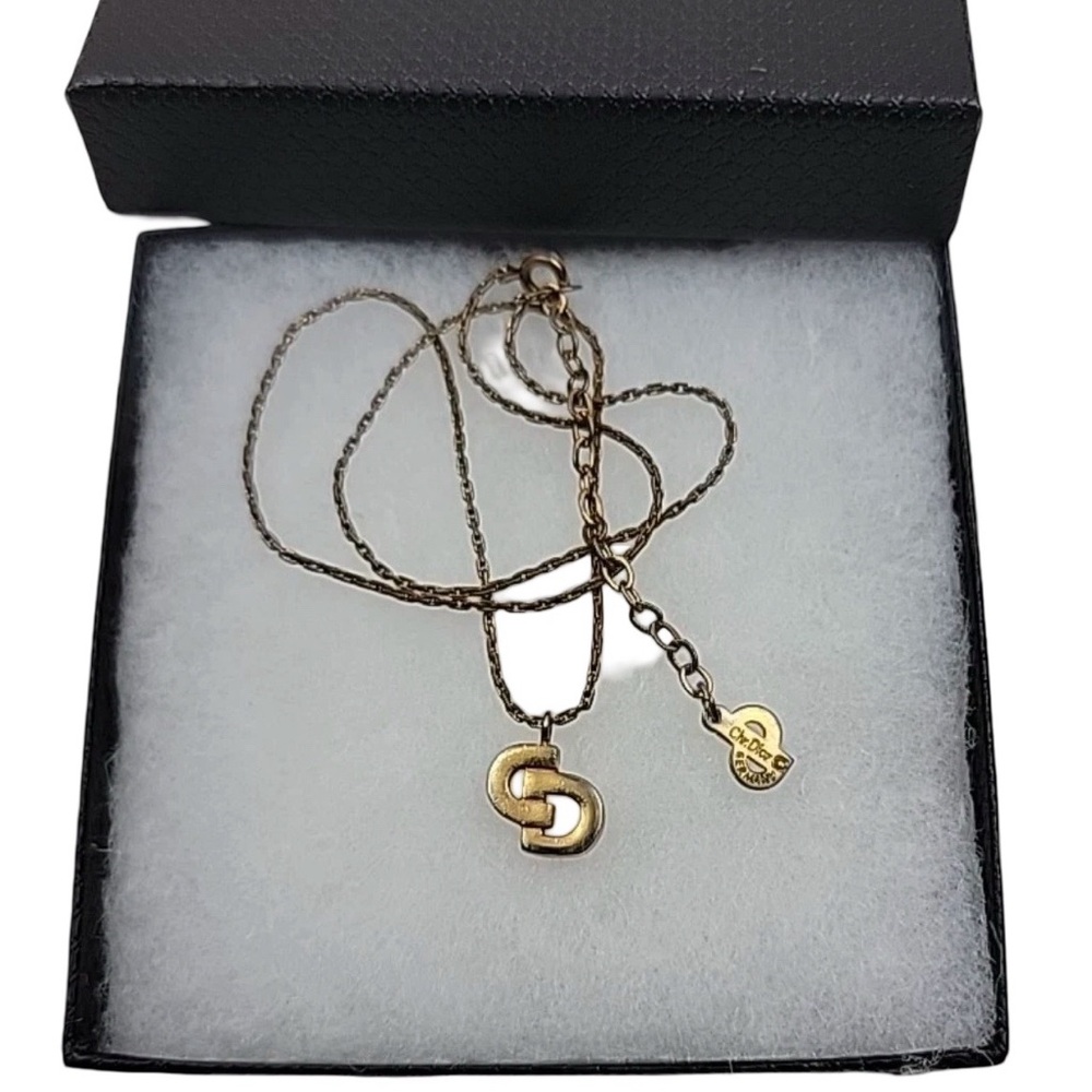Gold Pendant Christian Dior Necklace - Picture 8 of 9